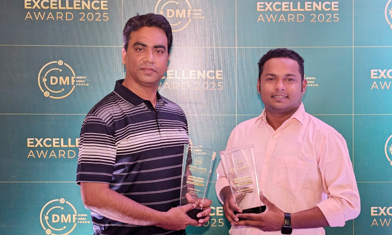 ডিজিটাল মিডিয়া এক্সিলেন্স অ্যাওয়ার্ড পেলেন গ্লোবাল টেভির ইমরান ও খালেক
